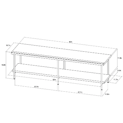 Wood And Metal TV Stand For TVs Up To 60" - Room Essentials™ 4 Wood And Metal TV Stand For TVs Up To 60" - Room Essentials™ - Image 4