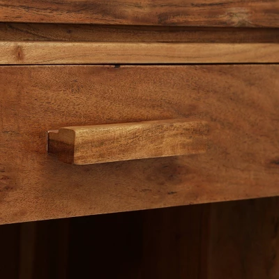 Wadley Boho Handcrafted Acacia Wood Nightstand Natural - Christopher Knight Home 9 Wadley Boho Handcrafted Acacia Wood Nightstand Natural - Christopher Knight Home - Image 9