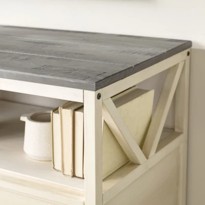 Farmhouse 3 Drawer Wood TV Stand For TVs Up To 65" - Saracina Home 1 Farmhouse 3 Drawer Wood TV Stand For TVs Up To 65" - Saracina Home