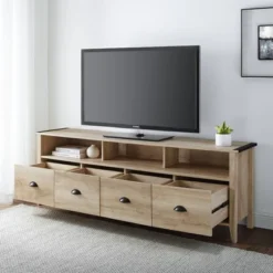 Cozy Living Sales Store 9 4 Drawer Farmhouse TV Stand For TVs Up To 80" - Saracina Home