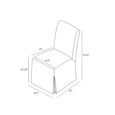 Canvas Slipcover Armless Dining Chair - Hearth & Hand™ With Magnolia 8 Canvas Slipcover Armless Dining Chair - Hearth & Hand™ With Magnolia - Image 8